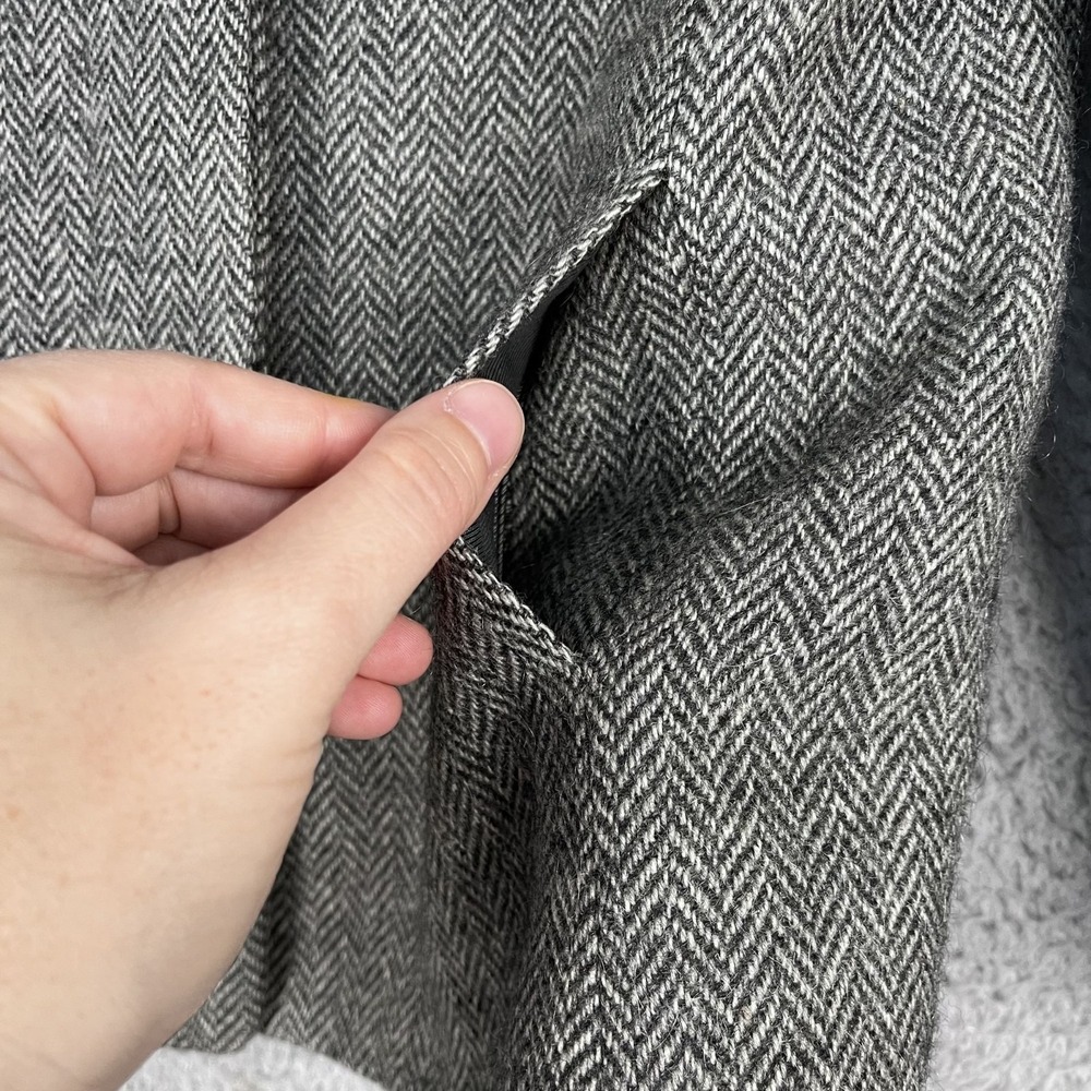 Handwoven Irish Wool Tweed Blazer Womens M Donegal Mist Kevin & Howlin Cashmere - Picture 10 of 10